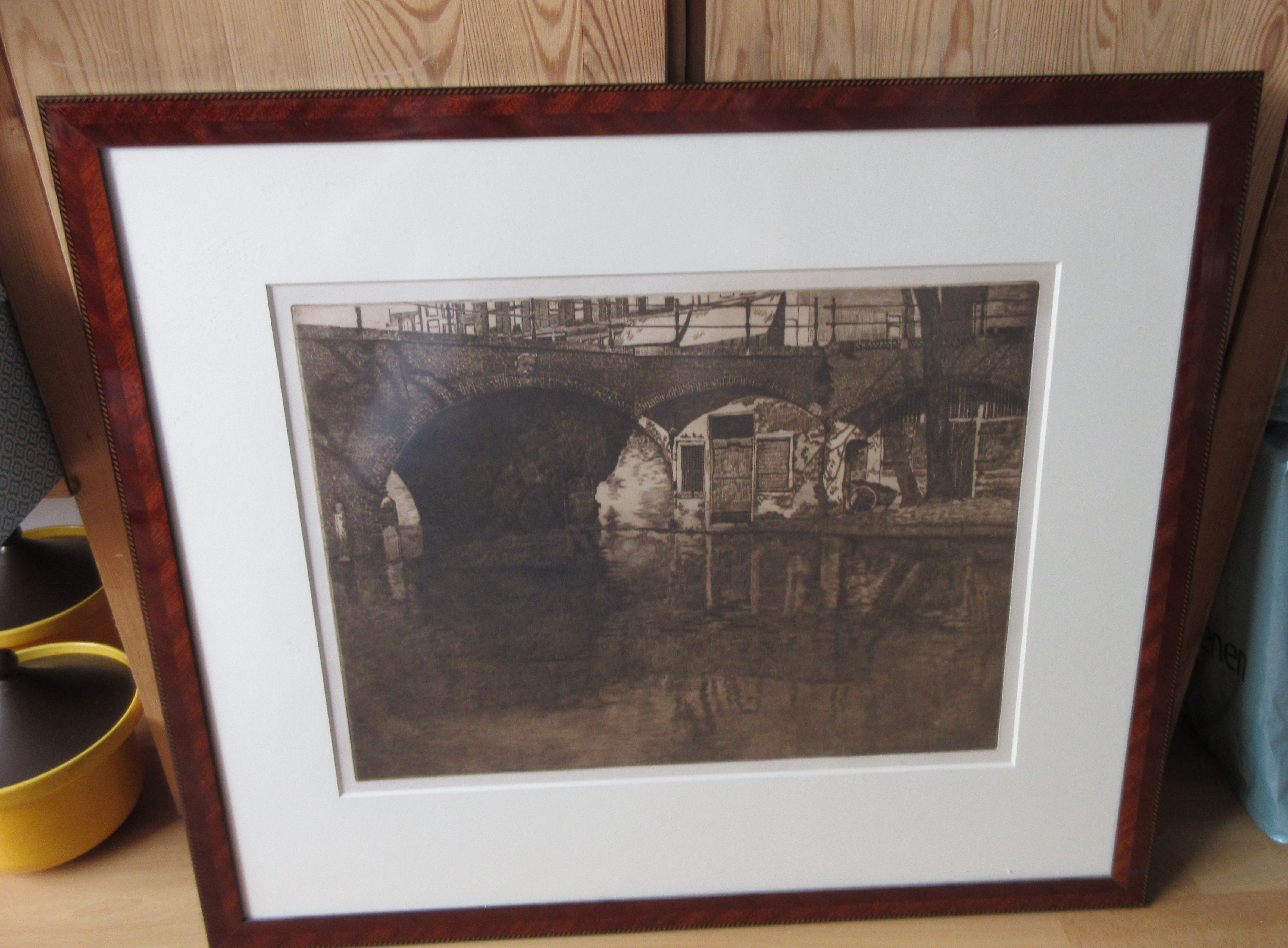 Niet of onleesbaar gesigneerd - Eind 19e eeuwse ets "Werfkelder - tg J.M. Graadt v. Roggen/ W.O.J. Nieuwenkamp verkocht voor € 1!