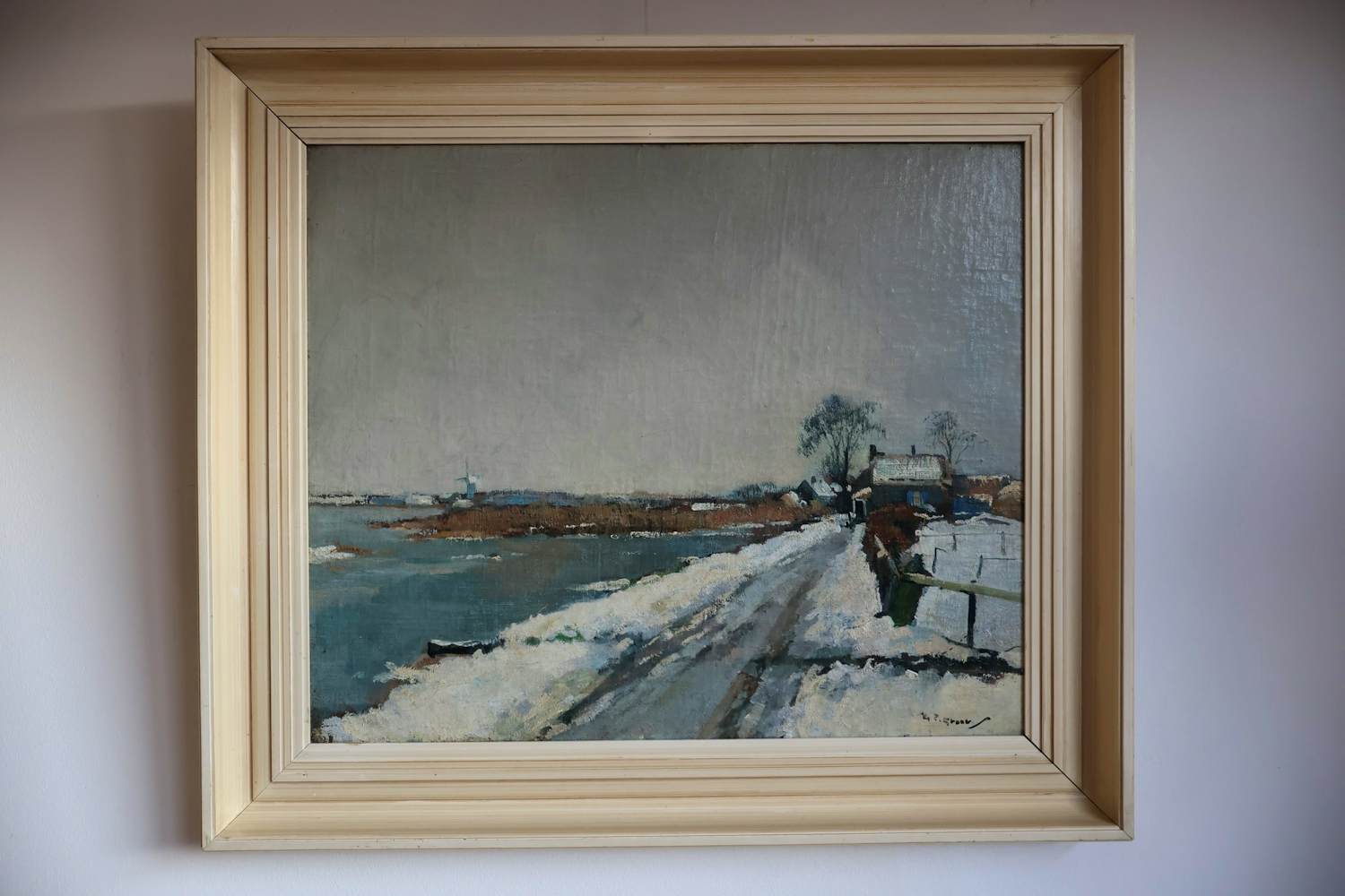 Hendrik Pieter Groen - winters landschap kopen? Bied vanaf 350!