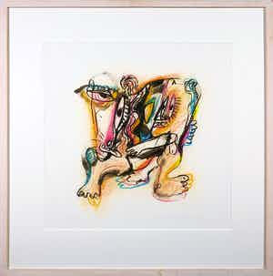 Henk Vierveijzer - Litho, Zonder titel - Ingelijst verkocht voor € 1!