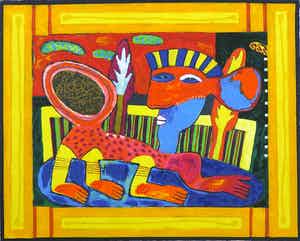 Clemens Briels - Zeefdruk, Dish Dog verkocht voor € 60!