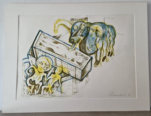 Lucebert - kleurlitho - gesigneerd - 6/40(zeldzaam) - 1982 kopen? Bied vanaf 1!