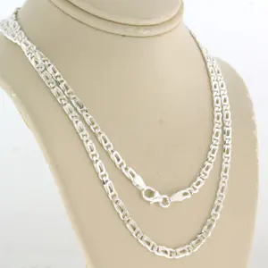 Zilveren valkenoog schakel collier – 60 cm lang kopen? Bied vanaf 50!