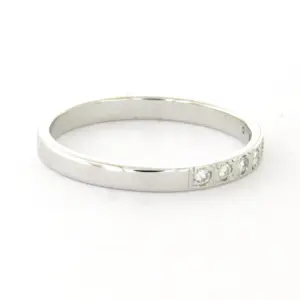 14k wit gouden ring met briljant geslepen diamant tot. 0.10ct – F/G - VS/SI kopen? Bied vanaf 220!