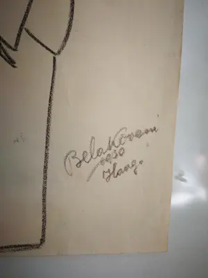Bela Kadar - Karikatuur. Man met pijp. kopen? Bied vanaf 119!