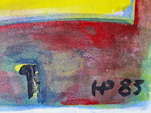 Hannes Postma - Grote - 1985- gemengde techniek op papier "Hypno's mok" gesigneerd kopen? Bied vanaf 65!