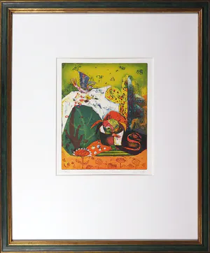 Elfriede Otto - Kleurenets, Wunderland der Trolle I - Ingelijst kopen? Bied vanaf 1!