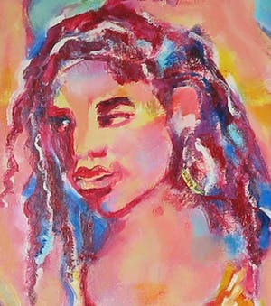 Christine Spierings - Olieverf op doek, Z.T. Vallende vrouw (Groot) kopen? Bied vanaf 1!