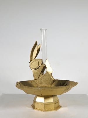 Lars Borst - 3D werk van karton met glazen testbuis kopen? Bied vanaf 1!