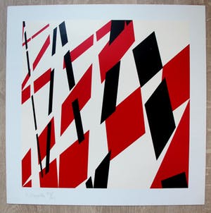 Peter Struycken - zeefdruk: geometrische compositie - 1966 kopen? Bied vanaf 249!