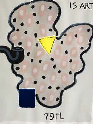 Reinier Lucassen - IS ART met lijst en museumglas verkocht voor € 245!