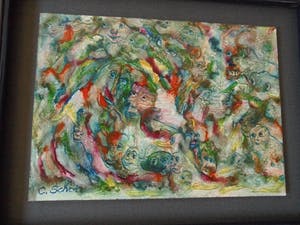 Carla Schot - Olieverfschilderij - Figuren [nr.26] kopen? Bied vanaf 35!