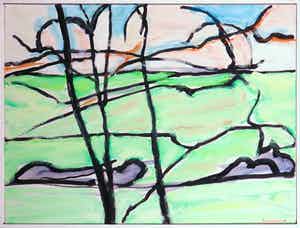 Paul Overhaus - Olieverf op doek, Ardennen I - Ingelijst verkocht voor € 60!