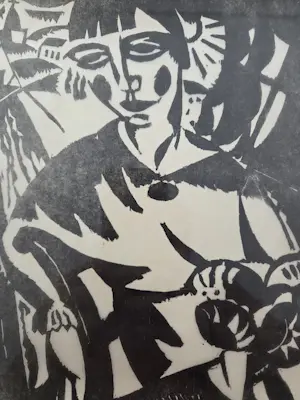 Gustave De Smet - Portret vrouw met bloemen. Uit Wendingen. Ingelijst. kopen? Bied vanaf 89!