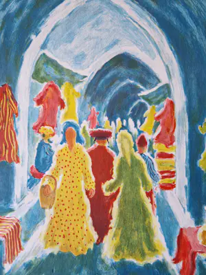 yehuda Wallersteiner - Original farb-lithografie "Jerusalem Markt" - auflage 169/200 - signiert kopen? Bied vanaf 39!