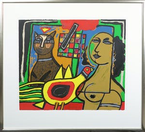 Corneille - Zeefdruk, Zonder titel- Ingelijst (Groot) kopen? Bied vanaf 200!