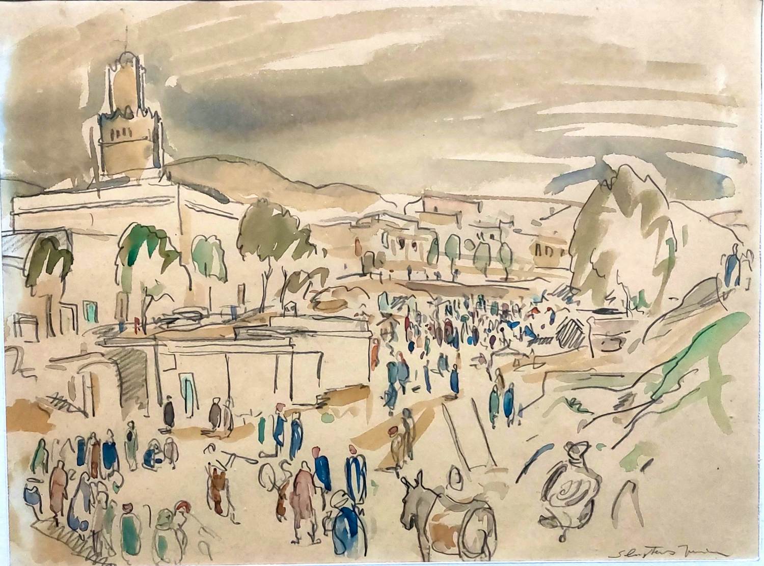 Jan Sluijters - Stadsgezicht Sitges Spanje kopen? Bied vanaf 150!