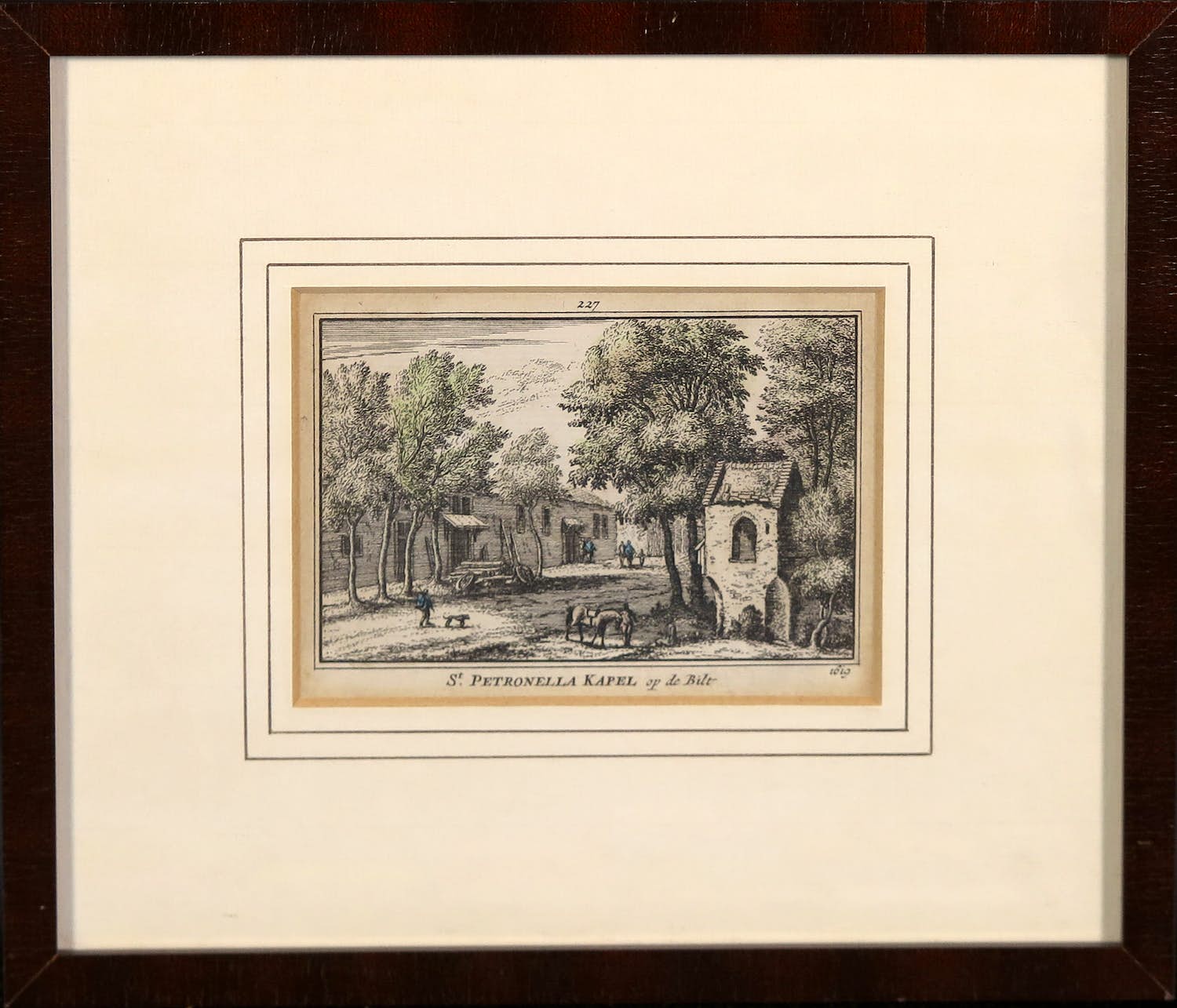 Abraham Rademaker - Ingekleurde kopergravure, De Bilt verkocht voor € 1!