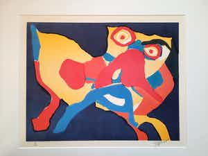 Karel Appel - Zeefdruk, oplage van 100, titel onbekend verkocht voor € 800!
