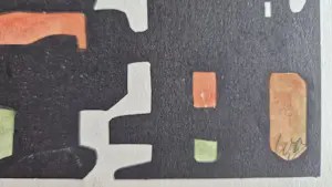 Wobbe Alkema - Linosnede ingekleurd met aquarel kopen? Bied vanaf 135!