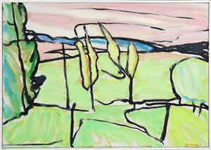 Paul Overhaus - Olieverf op doek, Ardennen II - Ingelijst verkocht voor € 1!