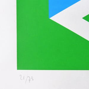 Franz Deckwitz - Geometrisch abstracte compositie, zeefdruk kopen? Bied vanaf 40!