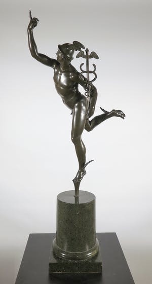 Brons (Onbekend) - Groot indrukwekkend bronzen beeld van Mercurius/Hermes kopen? Bied vanaf 1!