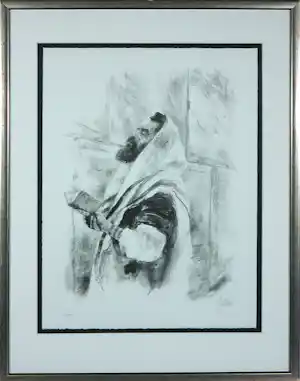 Piet Klaasse - Litho, Devotie - Ingelijst verkocht voor € 40!