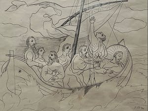 Jan Schoonhoven - JEZUS IN HET SCHIP SLAPENDE III kopen? Bied vanaf 395!