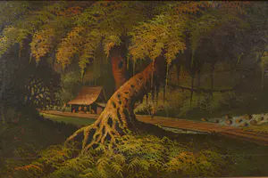 Niet of onleesbaar gesigneerd - Bosweg in Indonesië kopen? Bied vanaf 1!