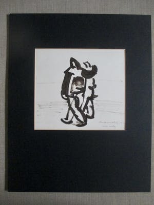 Wim Motz - Tekening "Strandwandeling" kopen? Bied vanaf 50!