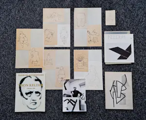 Toon Kelder - verzameling (inkt) tekeningen en schetsen "naakten" en foto's en catalogi kopen? Bied vanaf 60!