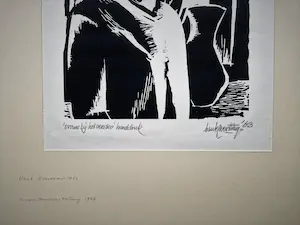 Henk Evertzen - Originele handdruk op papier houtsnede "vrouw bij het venster" gesigneerd kopen? Bied vanaf 1!