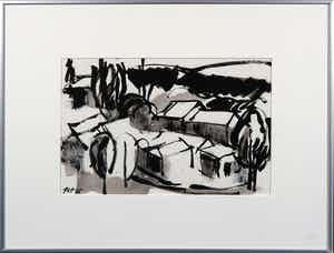 Piet Snoeren - Gemengde techniek op papier, Zonder titel verkocht voor € 35!