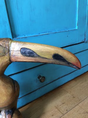 Curiosa - Unieke oude handgemaakte balsa houten toekan kopen? Bied vanaf 1!