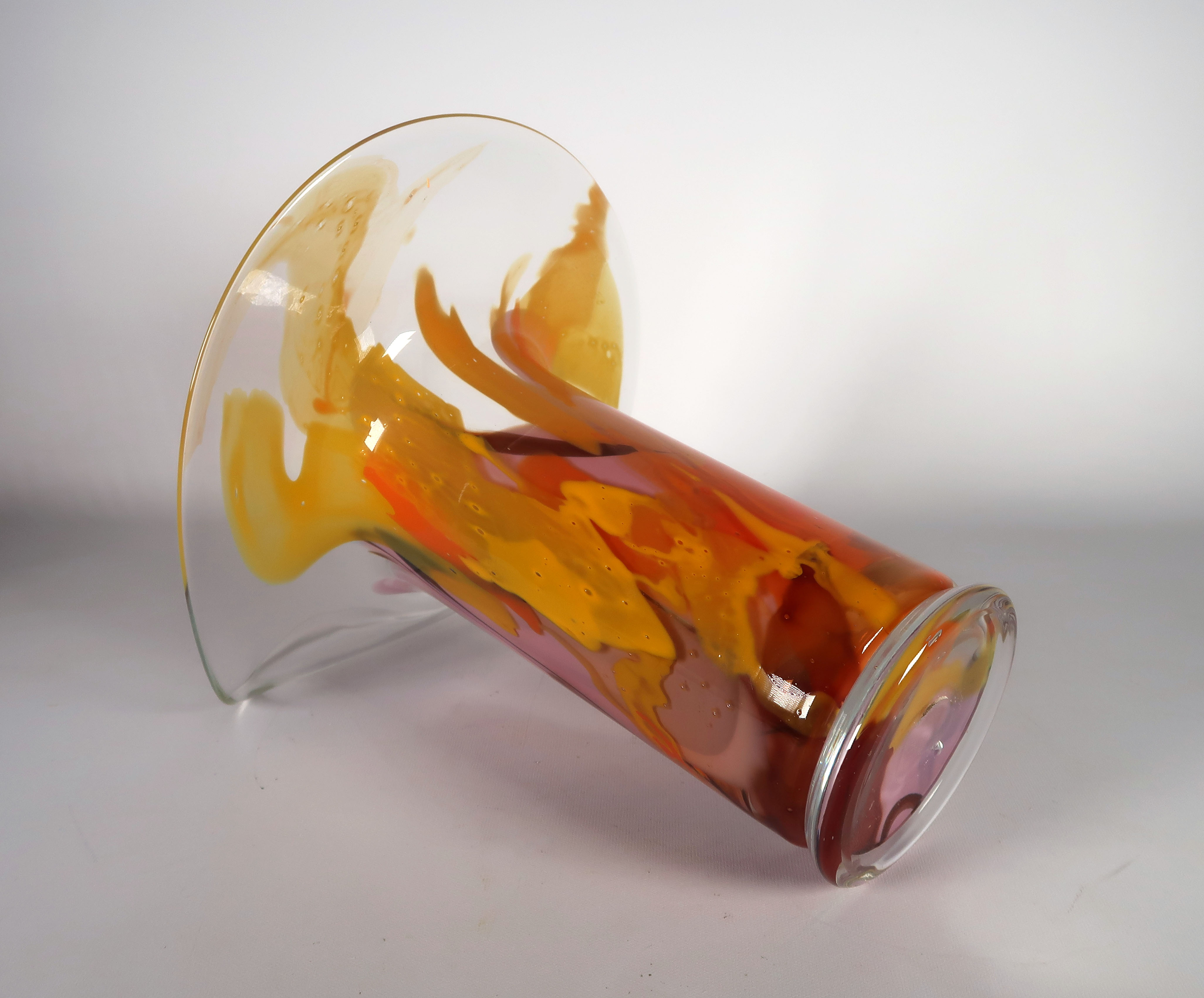 Willem Heesen - Glas, Trechtervaas met opstaande rand kopen? Bied vanaf 200!