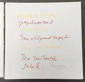 Simon Vinkenoog - ‘Louter genieten’ - oplage 75 - 1993 - incl. vier zeefdrukken kopen? Bied vanaf 125!