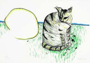 Roger Raveel - Zeefdruk, Felix vulgaris verkocht voor € 350!