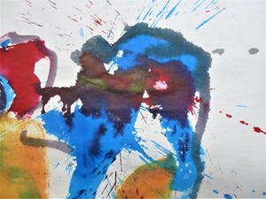 Anton Heyboer - De oervogel .Mooie kleurige krachtige schildering . kopen? Bied vanaf 300!