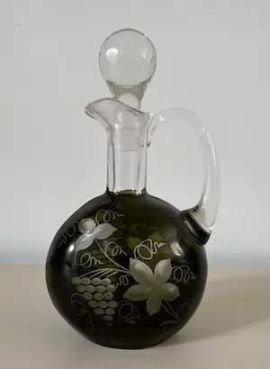 Friedrich Egermann - Groene kristallen wijnkaraf kopen? Bied vanaf 1!