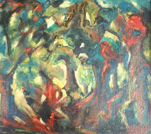 Hugo Metsers - Abstract bosgezicht . kopen? Bied vanaf 345!