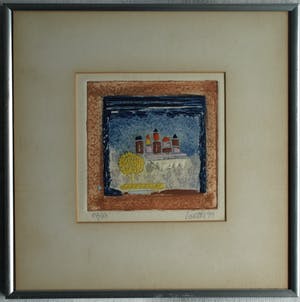 Louttre B. - ps. van Marc-Antoine Bissière (1926-2012) – Reliëfets , Zonder titel – ca 1970 kopen? Bied vanaf 50!