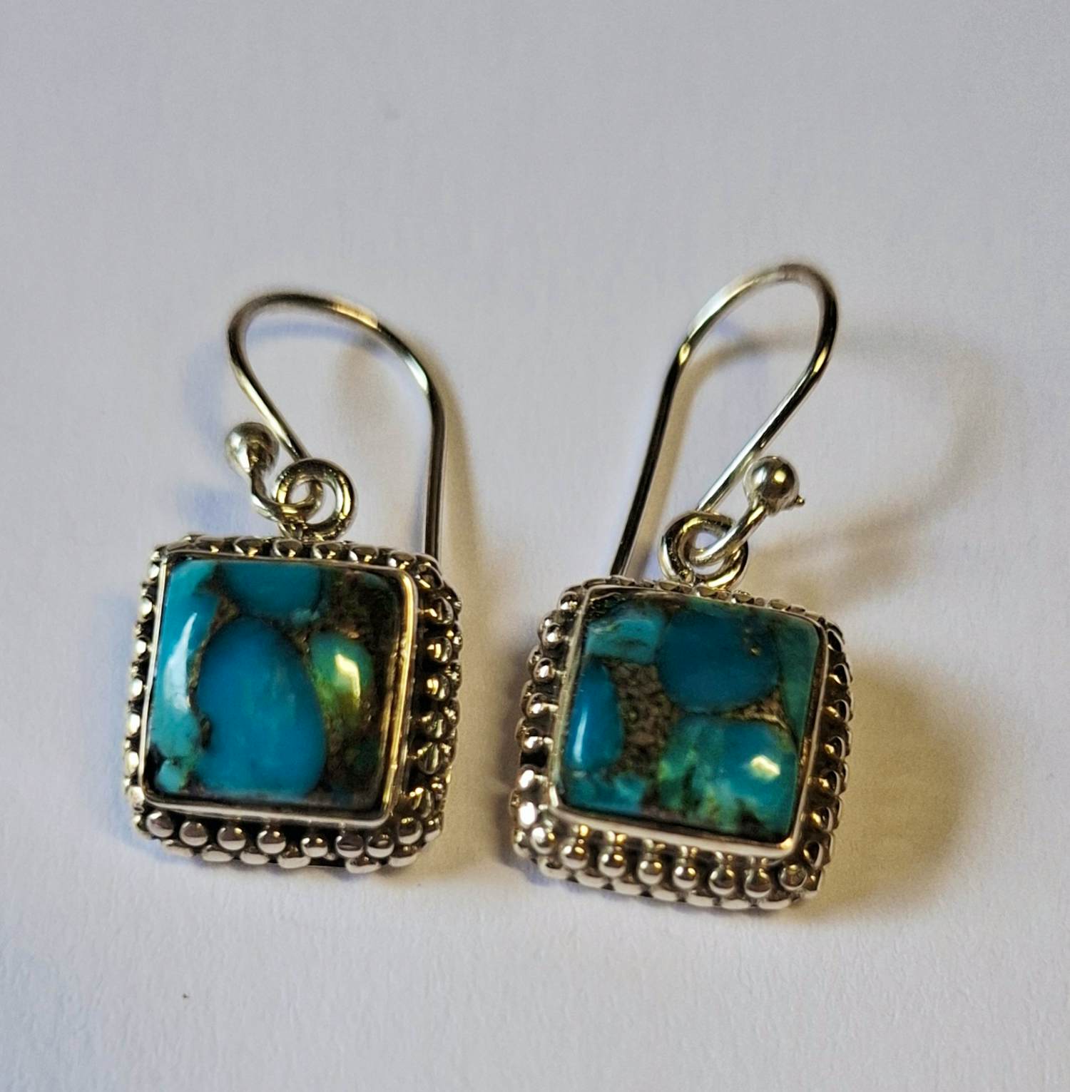 NieuweZilveren Tijdloze blauw koperen turkoois oorbellen kopen? Bied vanaf 65!