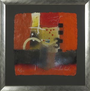 Theo Koster - Zeefdruk en collage, Three - Ingelijst kopen? Bied vanaf 1!