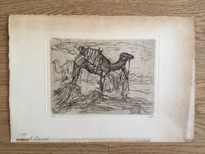 Marius Bauer - Ets van man met kameel kopen? Bied vanaf 50!