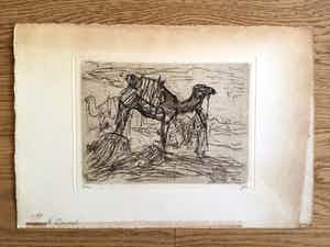 Marius Bauer - Ets van man met kameel verkocht voor € 50!
