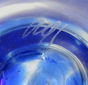 Niet of onleesbaar gesigneerd - Twee Studio Glazen vazen (2) kopen? Bied vanaf 10!