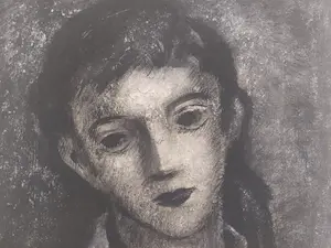 Jan Miechels - Portret van meisje - uniek werk - kopen? Bied vanaf 1!