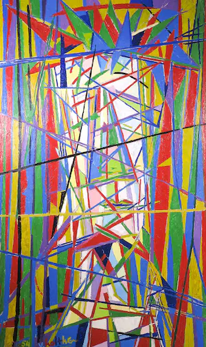 Jan van Holthe - Olieverf op board, Zonder titel - Ingelijst (Zeer groot) kopen? Bied vanaf 300!