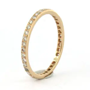 14k gouden alliance ring bezet met briljant geslepen diamant 0.60 ct - rm 17.25 kaufen? Bieten Sie von 420!