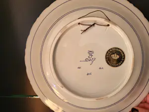 Porceleyne Fles - Dlefts blauw wandbord met bloemenmand kopen? Bied vanaf 120!